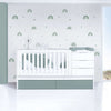Cuna convertible 70x140 cm blanca/eucalipto · Sero More Eucalyptus K546-M7757