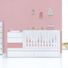 Cuna convertible 70x140 cm blanca/rosa · Sero Kubo Quarzo K551-M7759