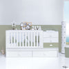 Cuna convertible 70x140 cm blanca/verde-oliva · Sero Bubble Erba K554-M7756