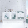 Cuna convertible 70x140 cm blanca/eucalipto · Sero Bubble Eucalyptus K554-M7757