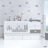 Cuna convertible 70x140 cm blanca/antracita · Sero Bubble Antracita K554-M7758
