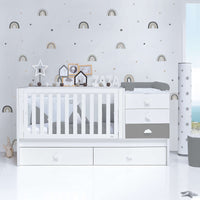 Cuna convertible 70x140 cm blanca/antracita · Sero Bubble Antracita K554-M7758