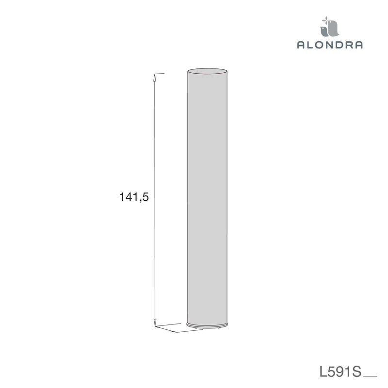 Lámpara infantil de suelo cilíndrica blanco/marengo · Notte L591S