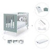 Cuna colecho 60x120 cm (4en1) blanco/verde eucalipto · Nexo Due Eucalyptus C187D-M7757