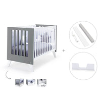 Cuna colecho 60x120 cm (4en1) blanco/antracita · Nexo Due Antracita C187D-M7758