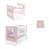 Minicuna y cuna todo en uno (7en1) blanca/rosa claro · Nexo Tre Flamingo C187T-M7742