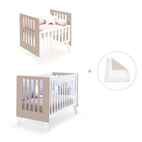 Minicuna y cuna todo en uno (7en1) blanca/beige · Nexo Tre Arena C187T-M7753