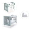 Minicuna y cuna todo en uno (7en1) blanca/verde eucalipto · Nexo Tre Eucalyptus C187T-M7757