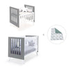 Minicuna y cuna todo en uno (7en1) blanca/antracita · Nexo Tre Antracita C187T-M7758