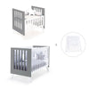 Minicuna y cuna todo en uno (7en1) blanca/antracita · Nexo Tre Antracita C187T-M7758