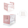 Minicuna y cuna todo en uno (7en1) blanca/rosa · Nexo Tre Quarzo C187T-M7759