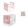 Minicuna y cuna todo en uno (7en1) blanca/rosa · Nexo Tre Quarzo C187T-M7759