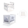 Minicuna y cuna todo en uno (7en1) blanca/gris · Nexo Tre Grey C187T-M7778