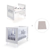 Minicuna y cuna todo en uno (7en1) blanca/gris · Nexo Tre Grey C187T-M7778