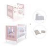 Minicuna y cuna todo en uno (7en1) blanca/rosa claro · Nexo Tre Flamingo C187T-M7742
