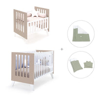 Minicuna y cuna todo en uno (7en1) blanca/beige · Nexo Tre Arena C187T-M7753