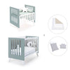 Minicuna y cuna todo en uno (7en1) blanca/verde eucalipto · Nexo Tre Eucalyptus C187T-M7757
