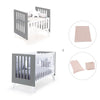 Minicuna y cuna todo en uno (7en1) blanca/antracita · Nexo Tre Antracita C187T-M7758