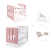 Minicuna y cuna todo en uno (7en1) blanca/rosa · Nexo Tre Quarzo C187T-M7759