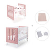 Minicuna y cuna todo en uno (7en1) blanca/rosa · Nexo Tre Quarzo C187T-M7759