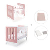 Minicuna y cuna todo en uno (7en1) blanca/rosa · Nexo Tre Quarzo C187T-M7759