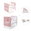 Minicuna y cuna todo en uno (7en1) blanca/rosa · Nexo Tre Quarzo C187T-M7759