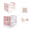Minicuna y cuna todo en uno (7en1) blanca/rosa · Nexo Tre Quarzo C187T-M7759