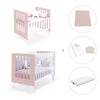 Minicuna y cuna todo en uno (7en1) blanca/rosa claro · Nexo Tre Flamingo C187T-M7742
