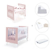 Minicuna y cuna todo en uno (7en1) blanca/rosa claro · Nexo Tre Flamingo C187T-M7742