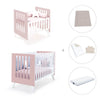 Minicuna y cuna todo en uno (7en1) blanca/rosa claro · Nexo Tre Flamingo C187T-M7742