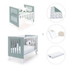 Minicuna y cuna todo en uno (7en1) blanca/verde eucalipto · Nexo Tre Eucalyptus C187T-M7757