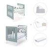 Minicuna y cuna todo en uno (7en1) blanca/verde eucalipto · Nexo Tre Eucalyptus C187T-M7757