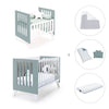 Minicuna y cuna todo en uno (7en1) blanca/verde eucalipto · Nexo Tre Eucalyptus C187T-M7757