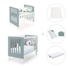 Minicuna y cuna todo en uno (7en1) blanca/verde eucalipto · Nexo Tre Eucalyptus C187T-M7757
