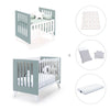 Minicuna y cuna todo en uno (7en1) blanca/verde eucalipto · Nexo Tre Eucalyptus C187T-M7757