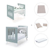 Minicuna y cuna todo en uno (7en1) blanca/verde eucalipto · Nexo Tre Eucalyptus C187T-M7757