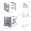 Minicuna y cuna todo en uno (7en1) blanca/antracita · Nexo Tre Antracita C187T-M7758