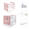 Minicuna y cuna todo en uno (7en1) blanca/rosa · Nexo Tre Quarzo C187T-M7759