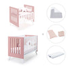 Minicuna y cuna todo en uno (7en1) blanca/rosa · Nexo Tre Quarzo C187T-M7759
