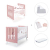 Minicuna y cuna todo en uno (7en1) blanca/rosa · Nexo Tre Quarzo C187T-M7759