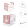 Minicuna y cuna todo en uno (7en1) blanca/rosa · Nexo Tre Quarzo C187T-M7759