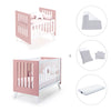 Minicuna y cuna todo en uno (7en1) blanca/rosa · Nexo Tre Quarzo C187T-M7759