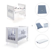 Minicuna y cuna todo en uno (7en1) blanca/gris · Nexo Tre Grey C187T-M7778