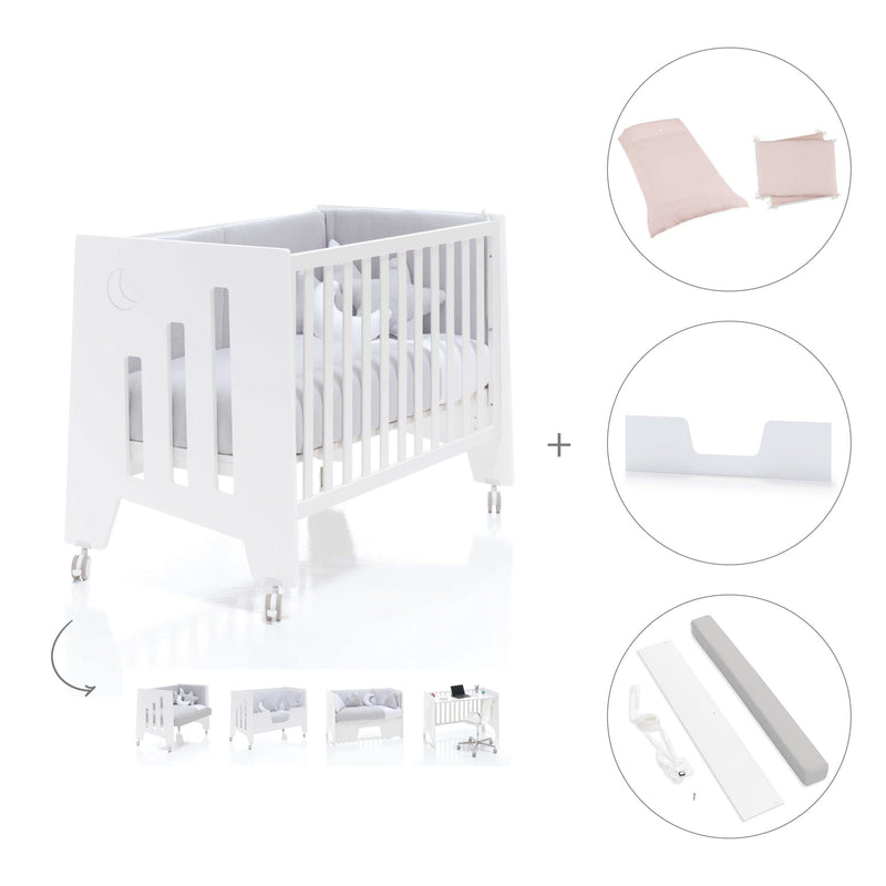 Cuna colecho madera blanca 60x120 cm (5en1) · Omni Due White C181D-M7700