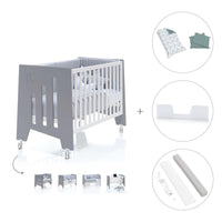 Cuna colecho 60x120 cm (5en1) blanco/antracita · Omni Due Antracita C181D-M7758