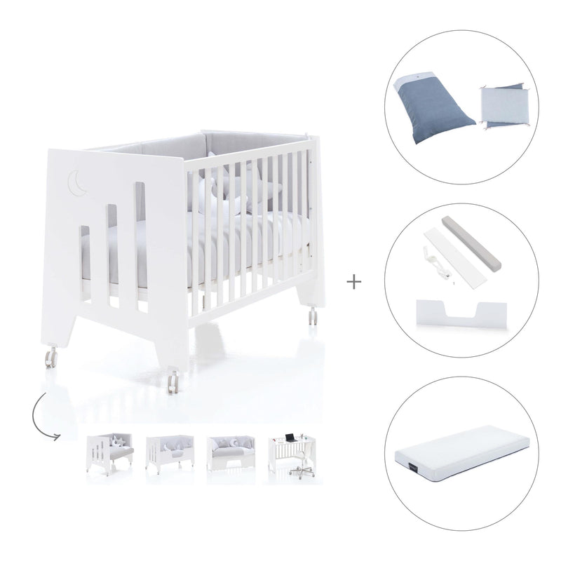 Cuna colecho madera blanca 60x120 cm (5en1) · Omni Due White C181D-M7700