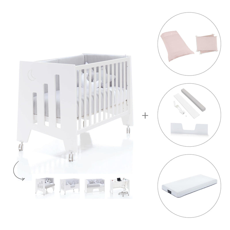 Cuna colecho madera blanca 60x120 cm (5en1) · Omni Due White C181D-M7700