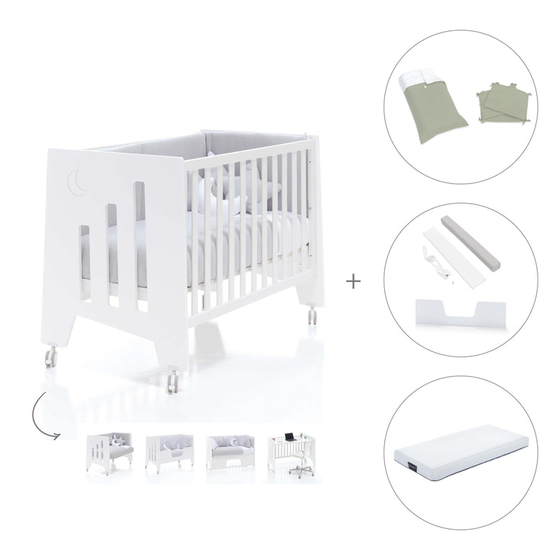 Cuna colecho madera blanca 60x120 cm (5en1) · Omni Due White C181D-M7700