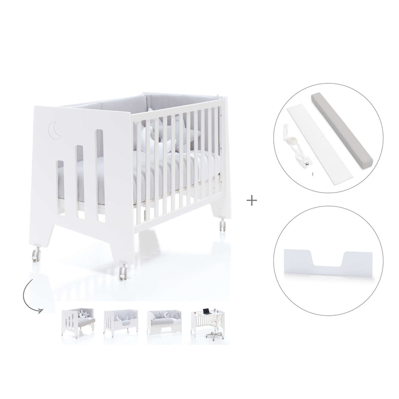 Cuna colecho madera blanca 60x120 cm (5en1) · Omni Due White C181D-M7700