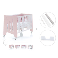 Cuna colecho 60x120 cm (5en1) rosa · Omni Due Flamingo C181D-M7742